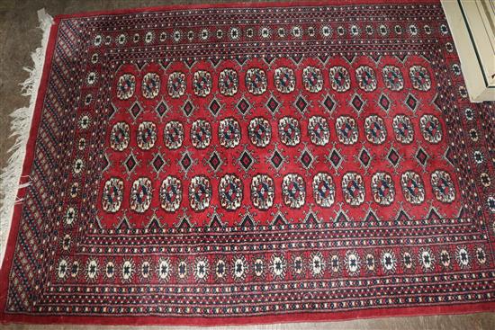 Red & blue ground rug